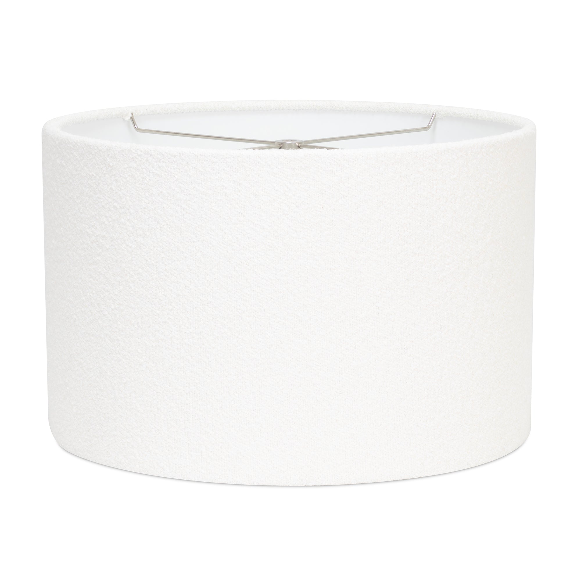 White Boucle Lamp Shade - Couture Lamps