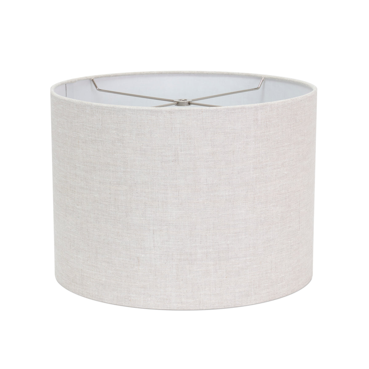 Round Gray Linen Drum Shade 14" x 14" x 10" Couture Lamps