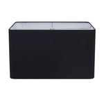Black Rectangle Shade with White Lining - Couture Lamps