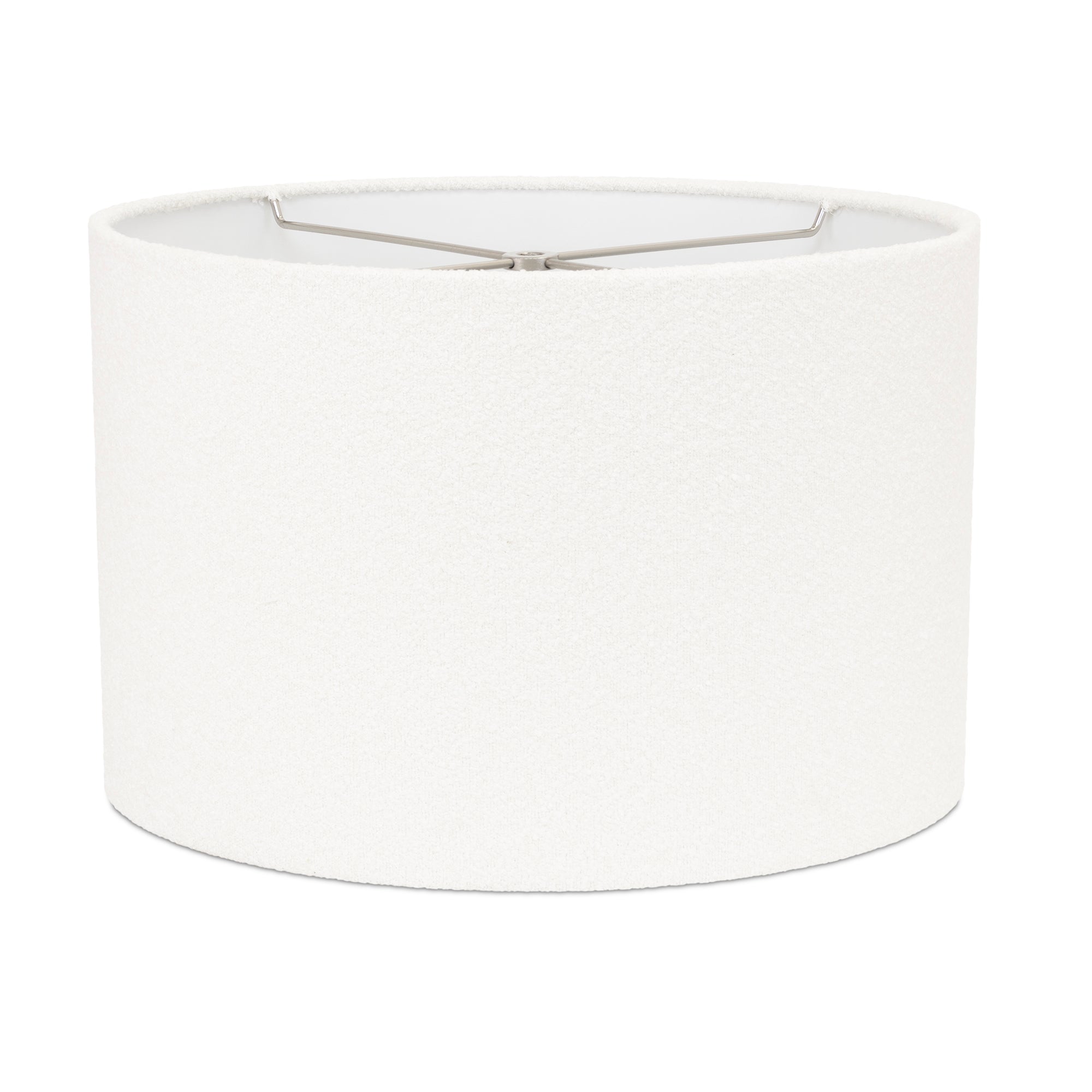 White Boucle Lamp Shade - Couture Lamps