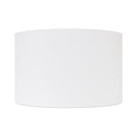 16x16x10"H White Crisp Linen Drum Shade - Couture Lamps