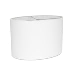 17x11x11"H White Oval Linen Shade - Couture Lamps