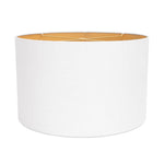 17x17x10.5"H White Casual Linen Shade w/ Soft Gold Lining - Couture Lamps