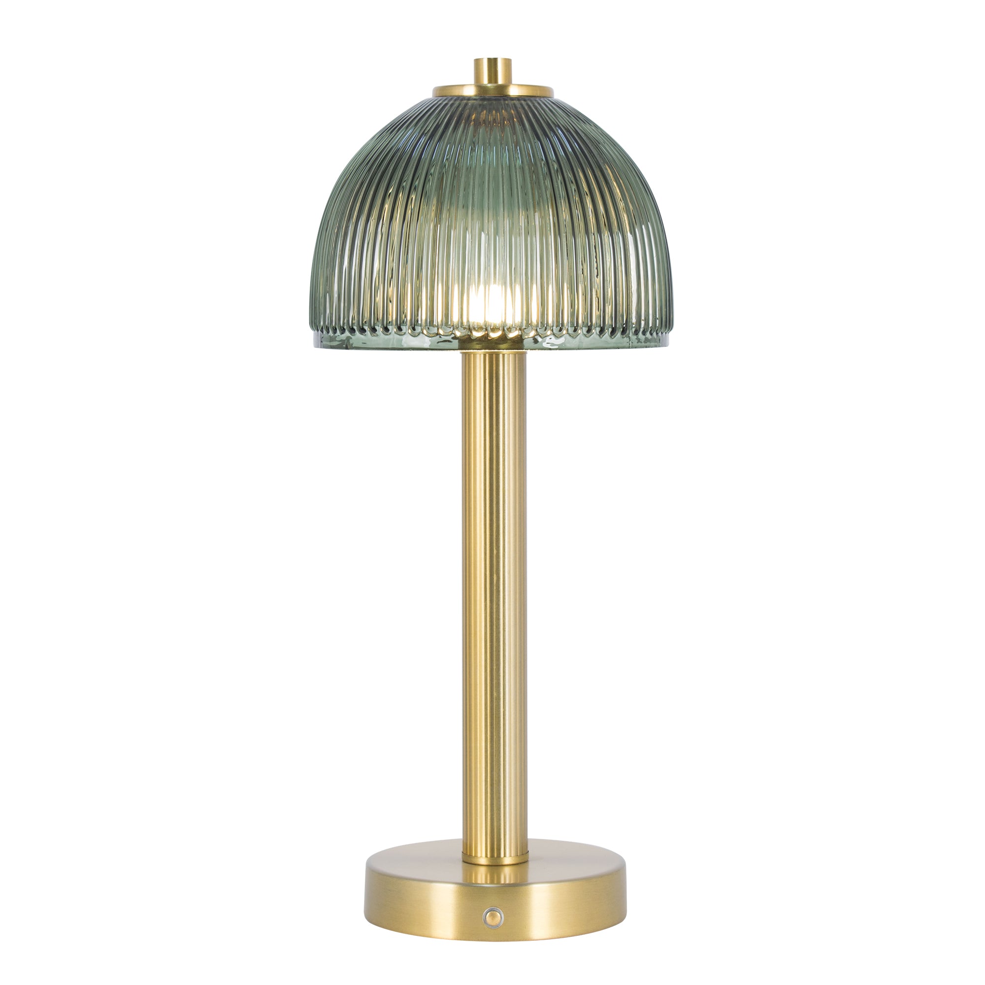Green Glass Rechargeable Lamp