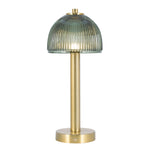 Green Glass Rechargeable Lamp