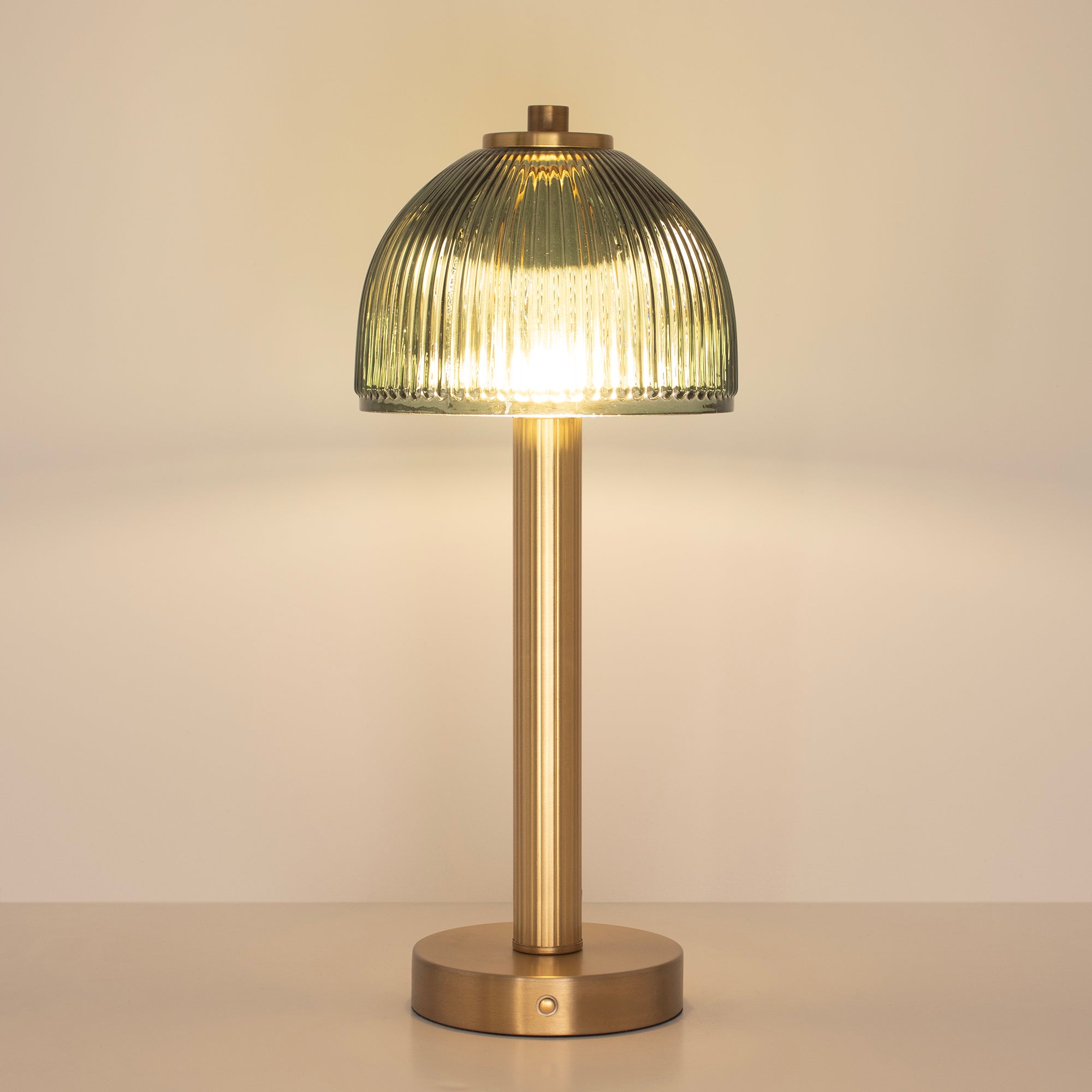 Green Glass Rechargeable Lamp