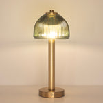 Green Glass Rechargeable Lamp