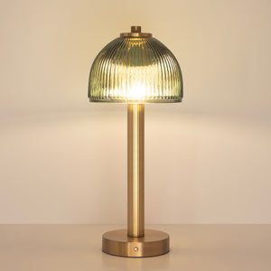 Green Glass Rechargeable Lamp