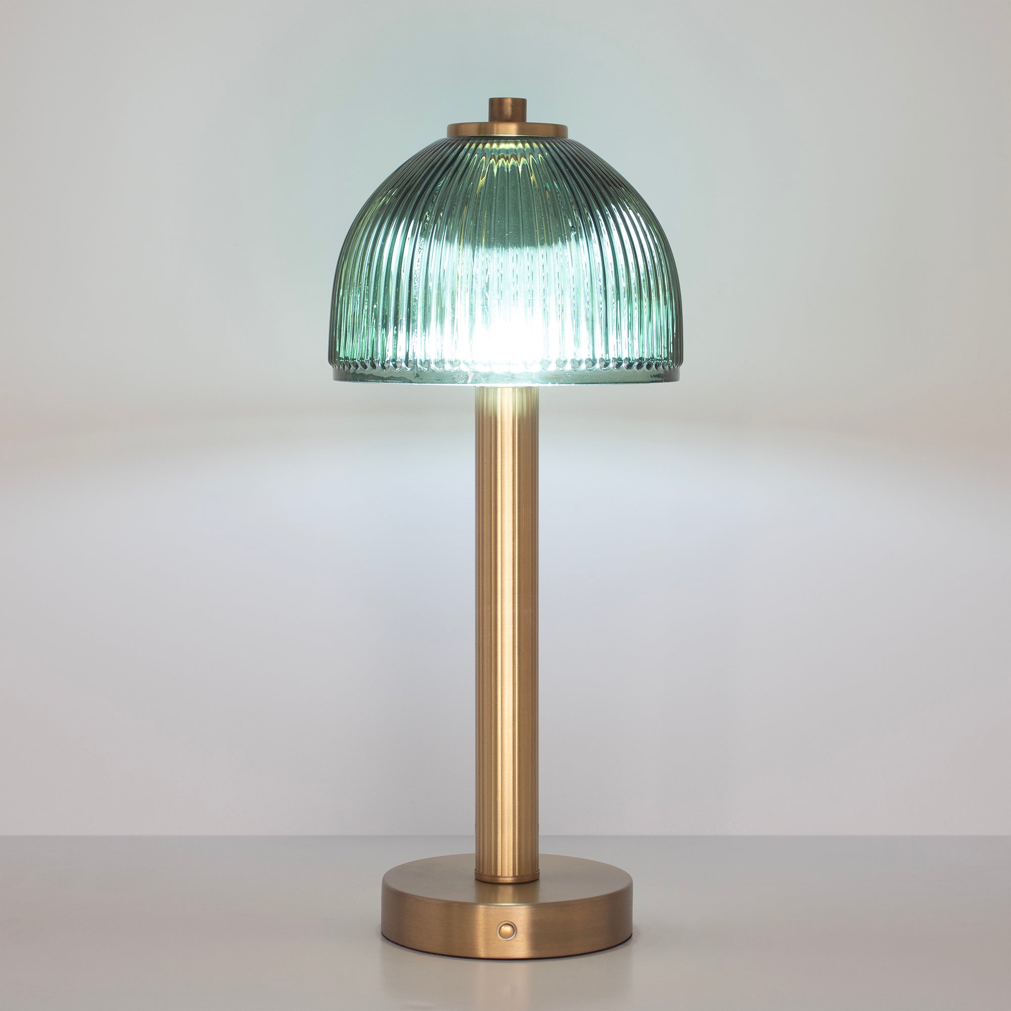 Green Glass Rechargeable Lamp