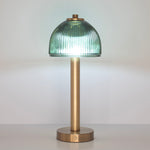 Green Glass Rechargeable Lamp