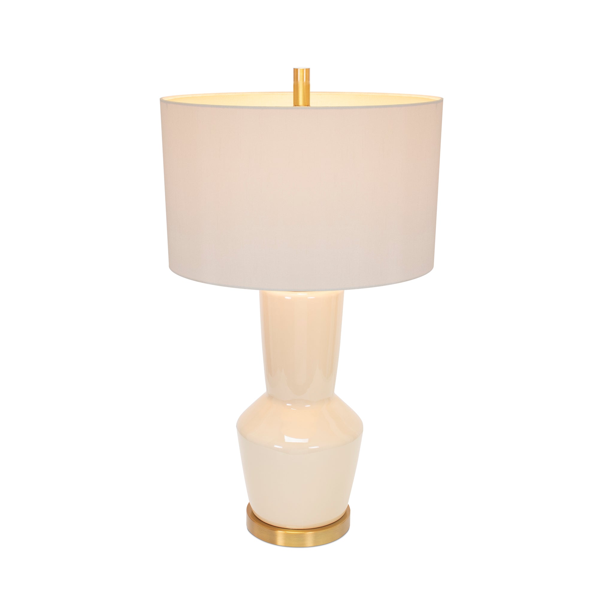 Nachez Table Lamp - Cafe Cream (Base,Harp,Finial) - Couture Lamps