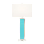 31.5" H Blair Table Lamp Base - Calypso Blue/Silver (Base, Harp, Finial)