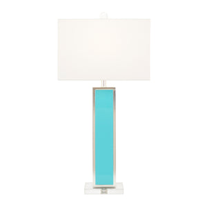 31.5" H Blair Table Lamp Base - Calypso Blue/Silver (Base, Harp, Finial)