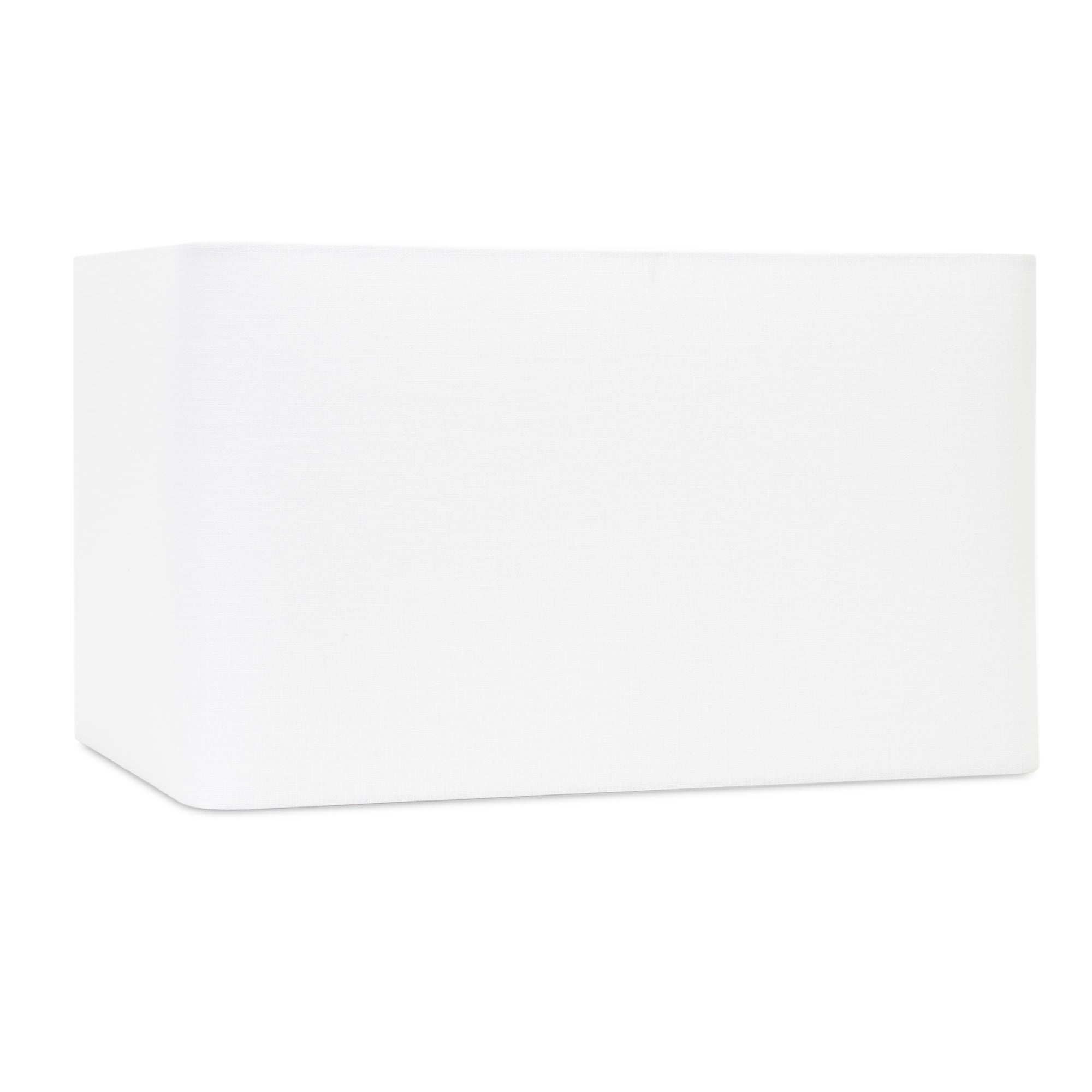 White Rectangle Shade with White Lining - Couture Lamps
