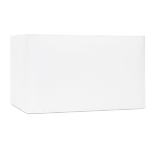 White Rectangle Shade with White Lining - Couture Lamps