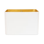 18x14x12"H White Casual Rounded Corner Rectangle Shade w/ Gold Foil Lining - Couture Lamps