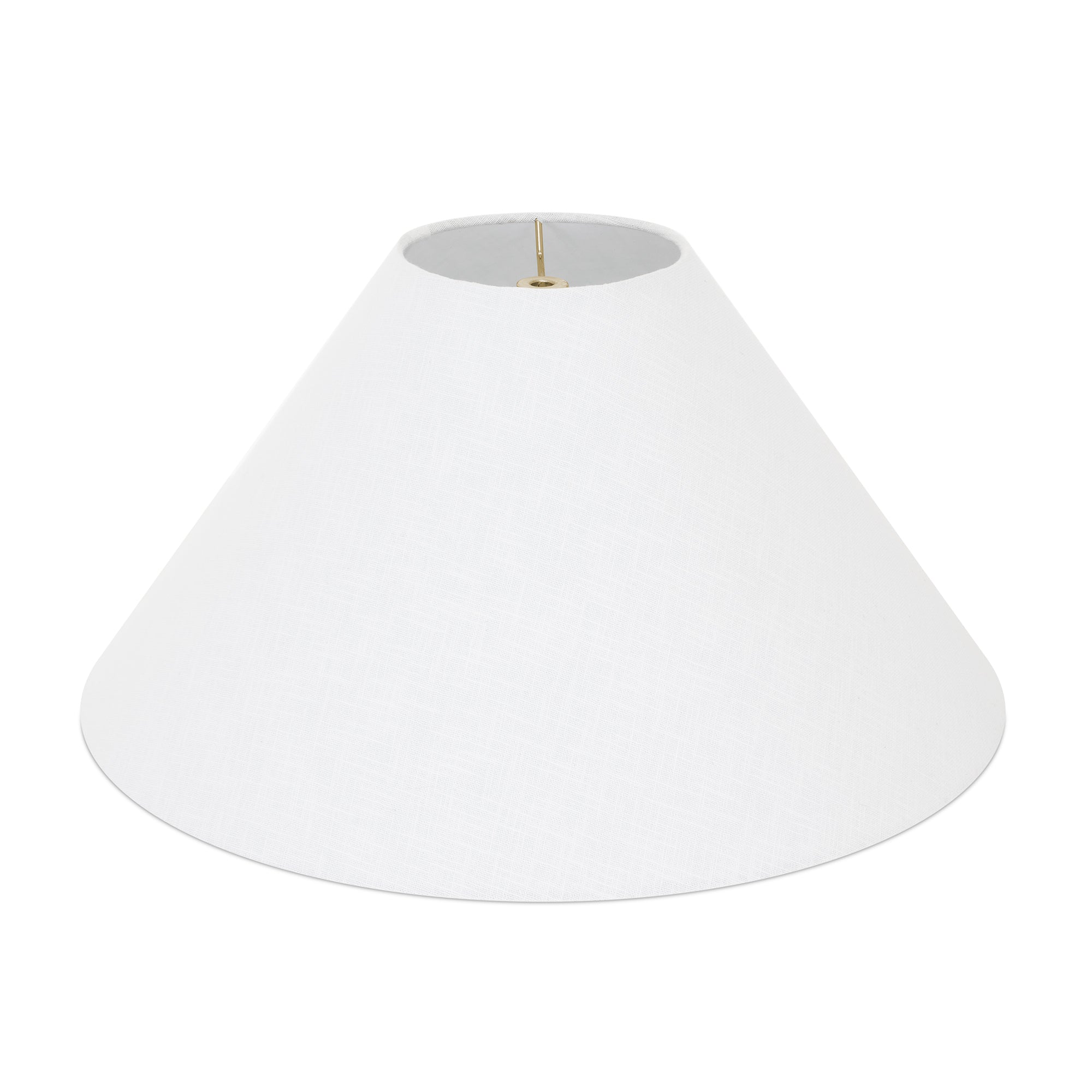 Coolie Shade in White Linen - Couture Lamps