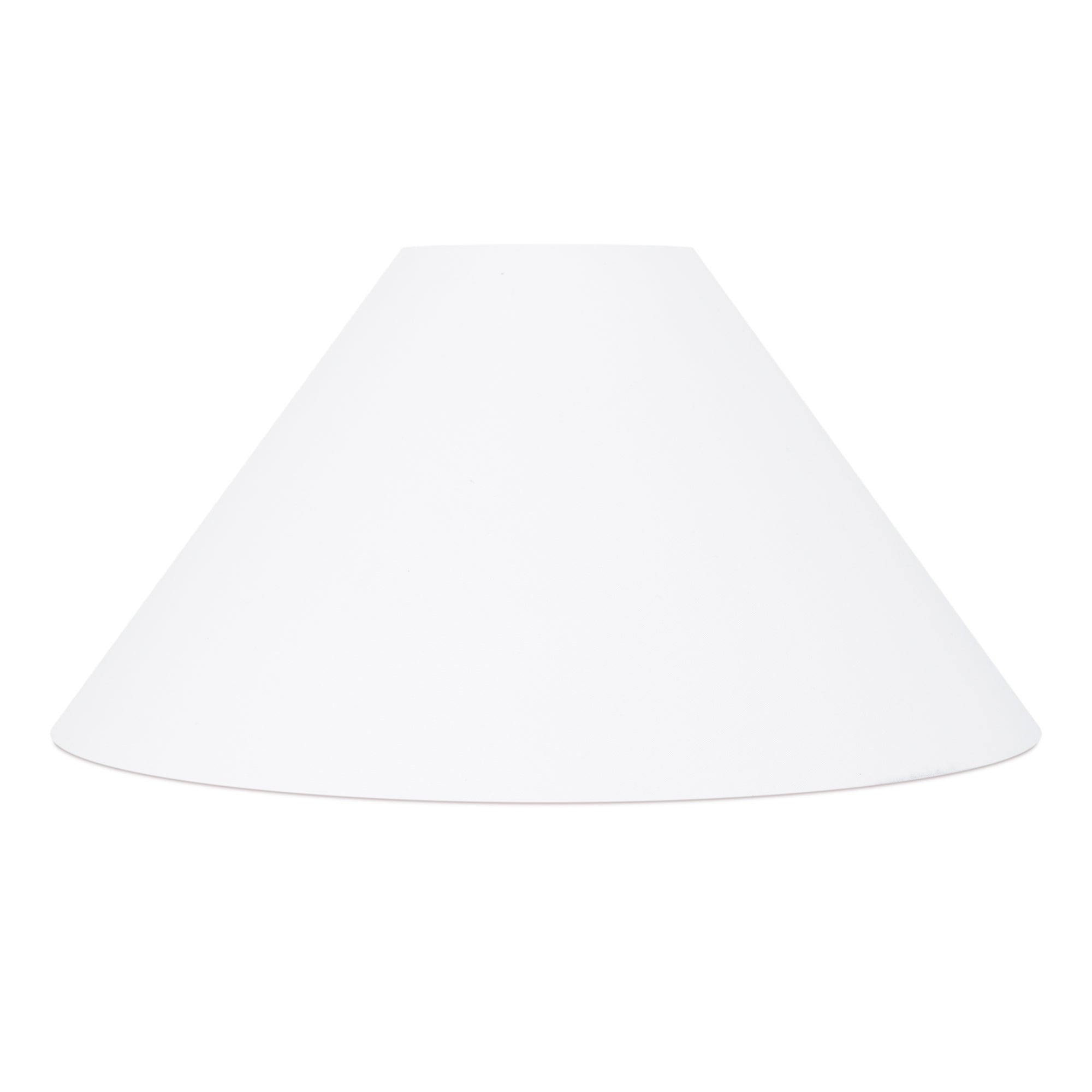Coolie Shade - Pure White Slub Linen. White lining - Couture Lamps