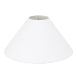 Coolie Shade - Pure White Slub Linen. White lining - Couture Lamps