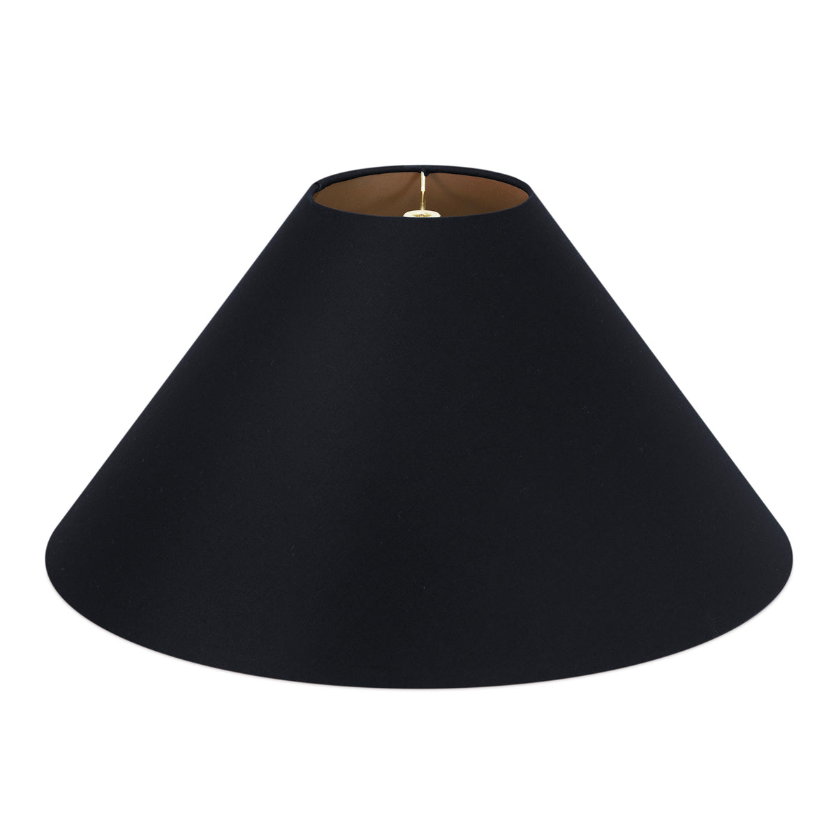 Coolie Shade in Black linen with Gold Lining | Couture Lamps