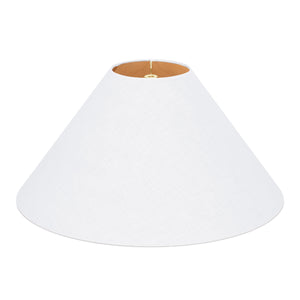 Coolie Shade in Pure White Slub Linen - Couture Lamps