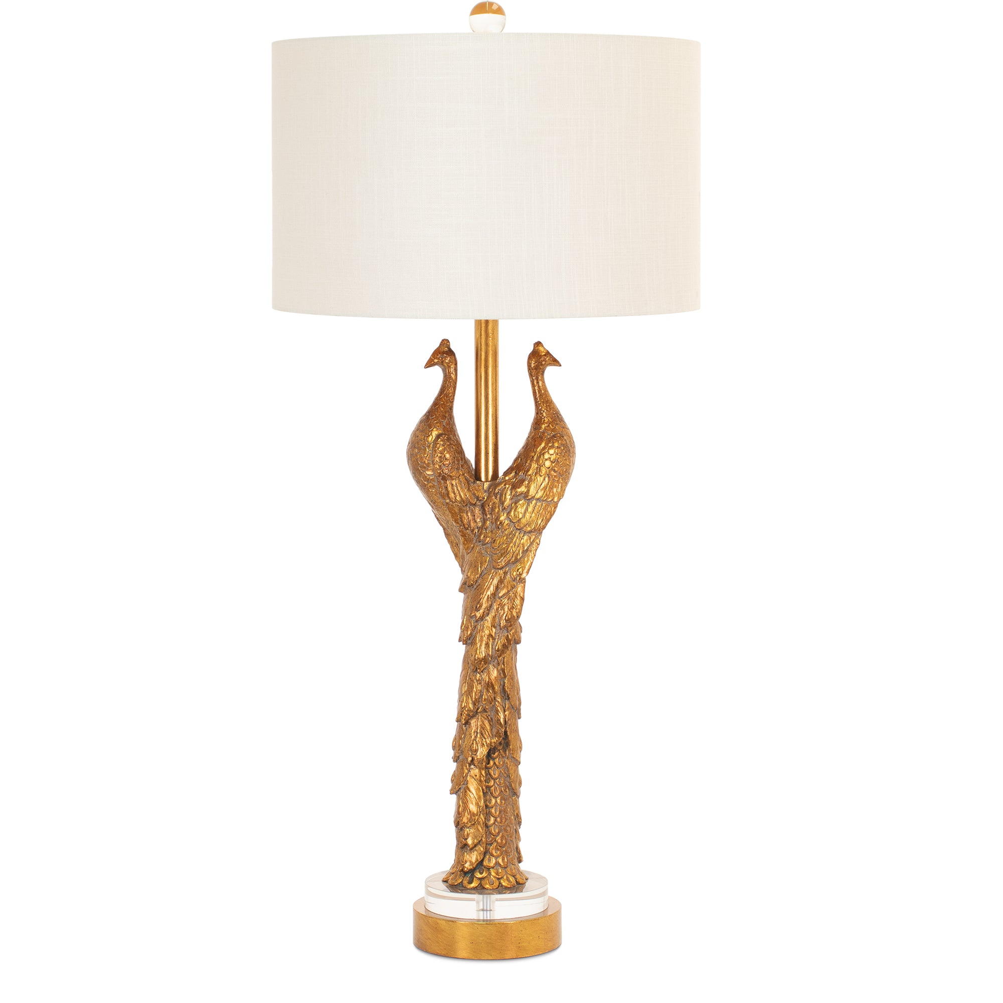 Golden Peacock Table Lamp - Couture Lamps