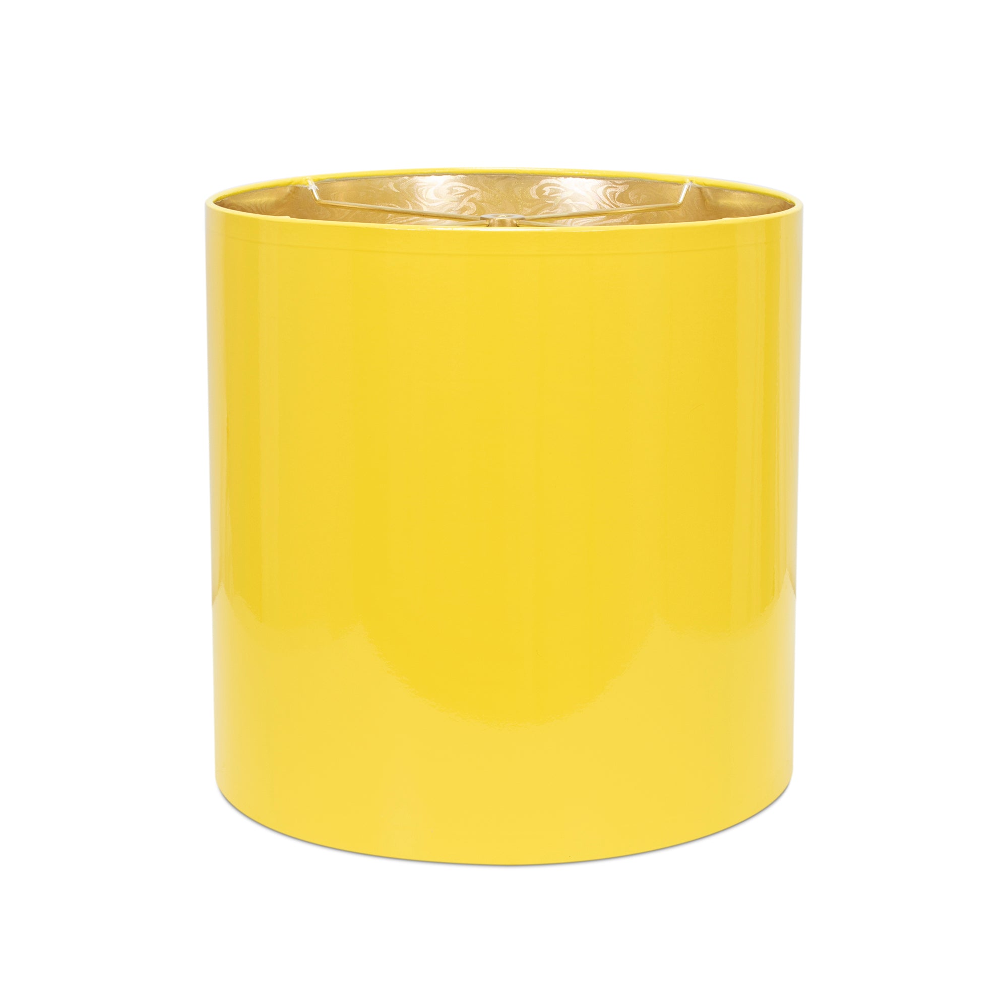 Canary Yellow Lacquer Shade with Gold Lining - Couture Lamps