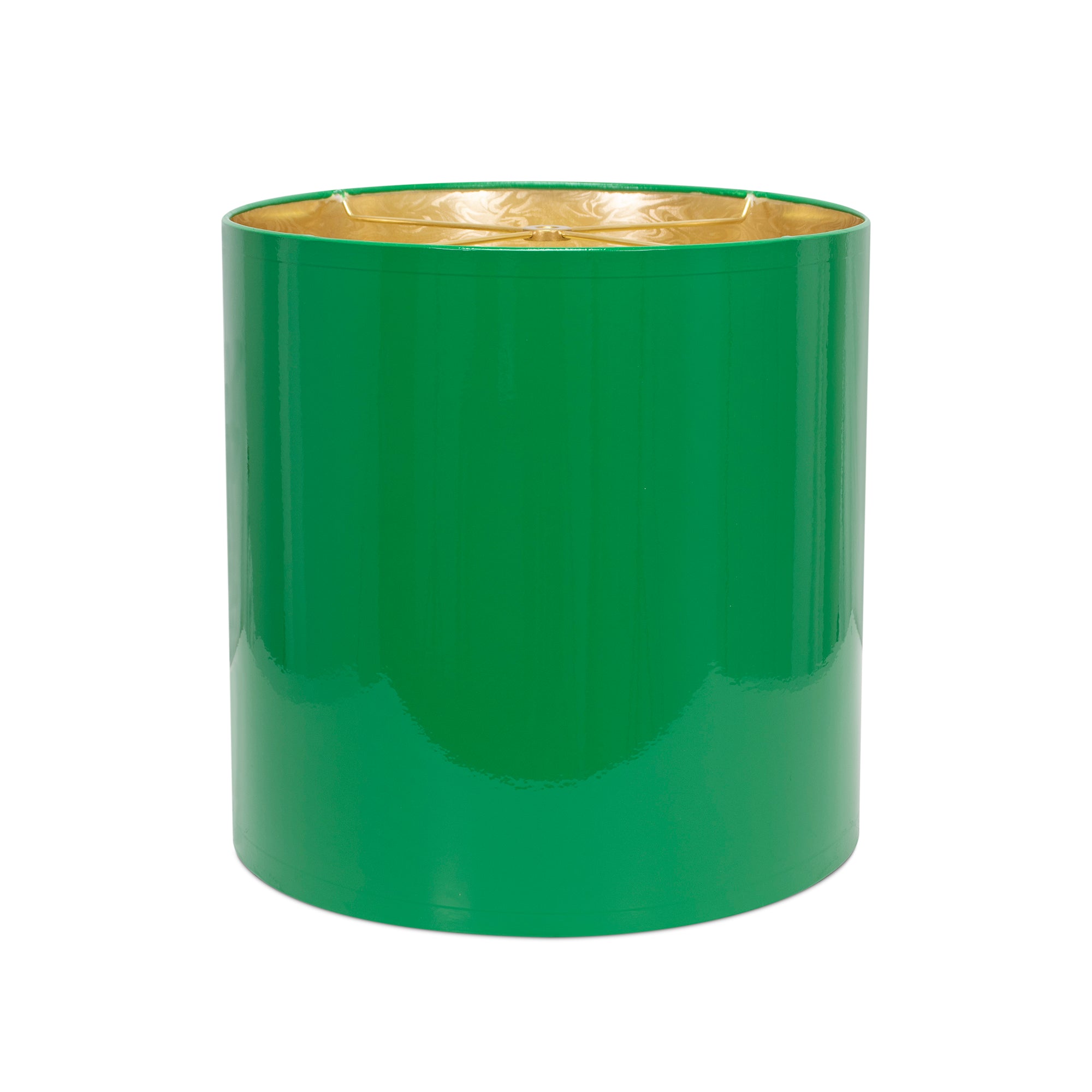 Leaf Green Lacquer Shade with Gold Lining - Couture Lamps