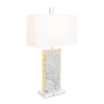 29.5"H White Marble Table Lamp - Couture Lamps