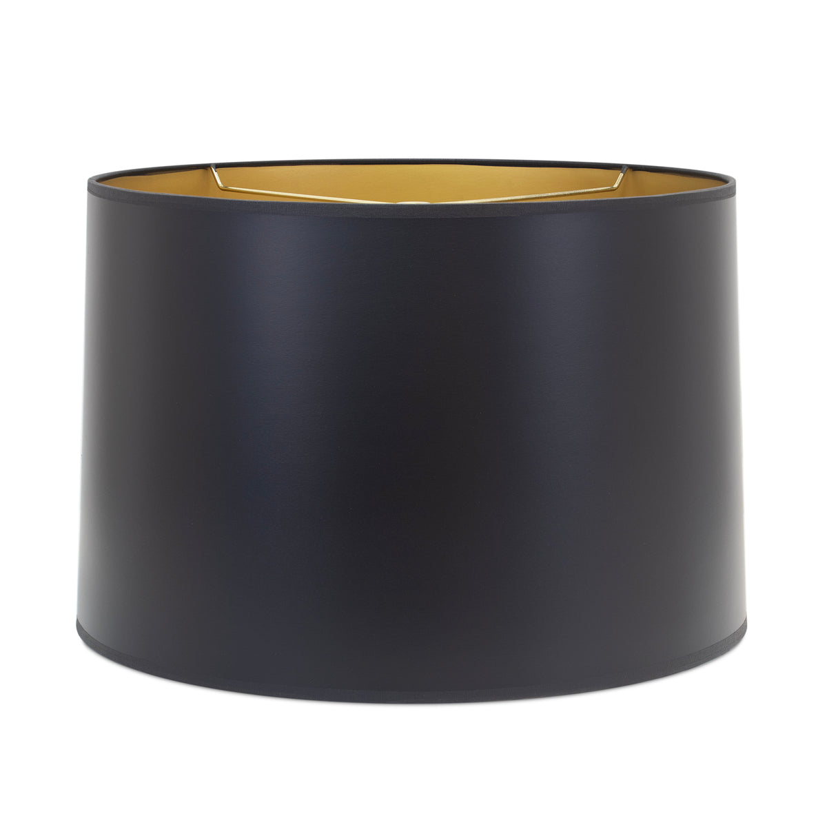 Matte Black Paper Shade with Gold Lining | Couture Lamps