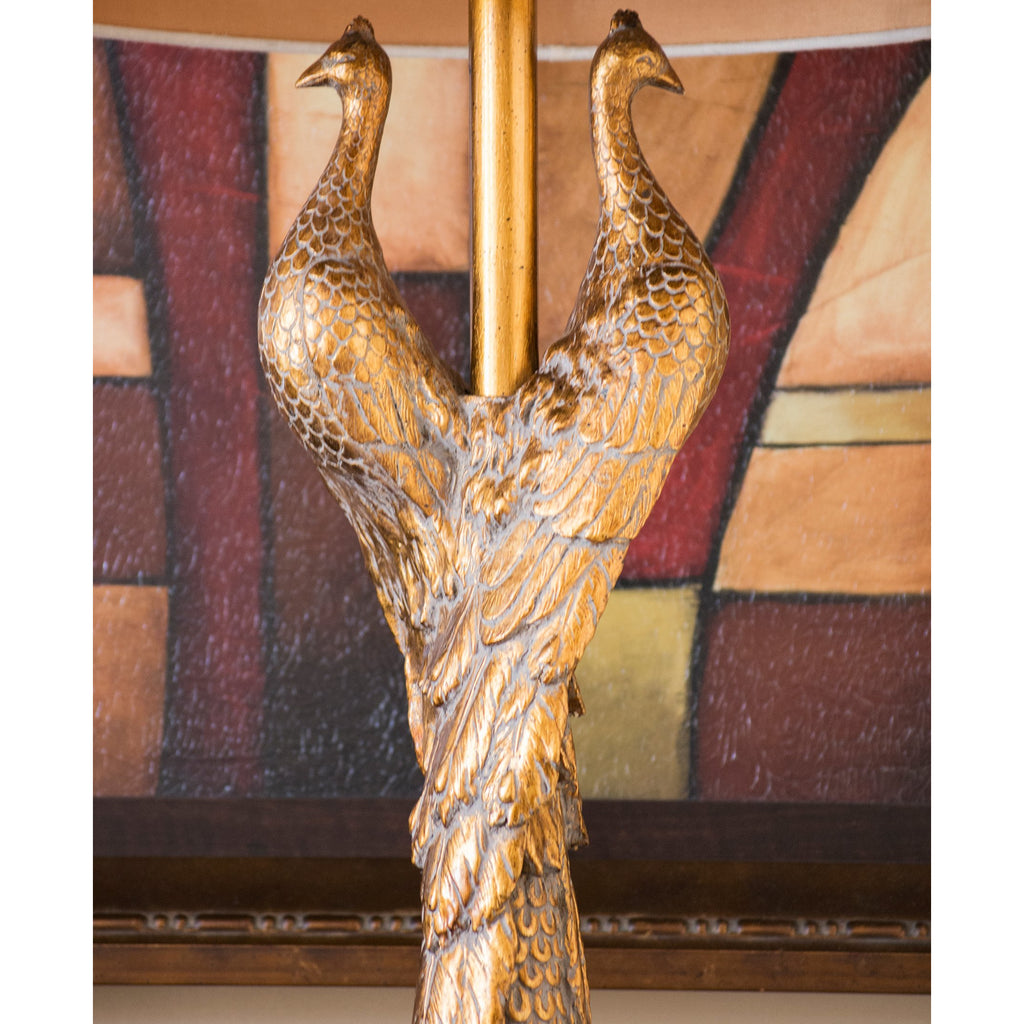 Golden Peacock Table Lamp | Couture Lamps