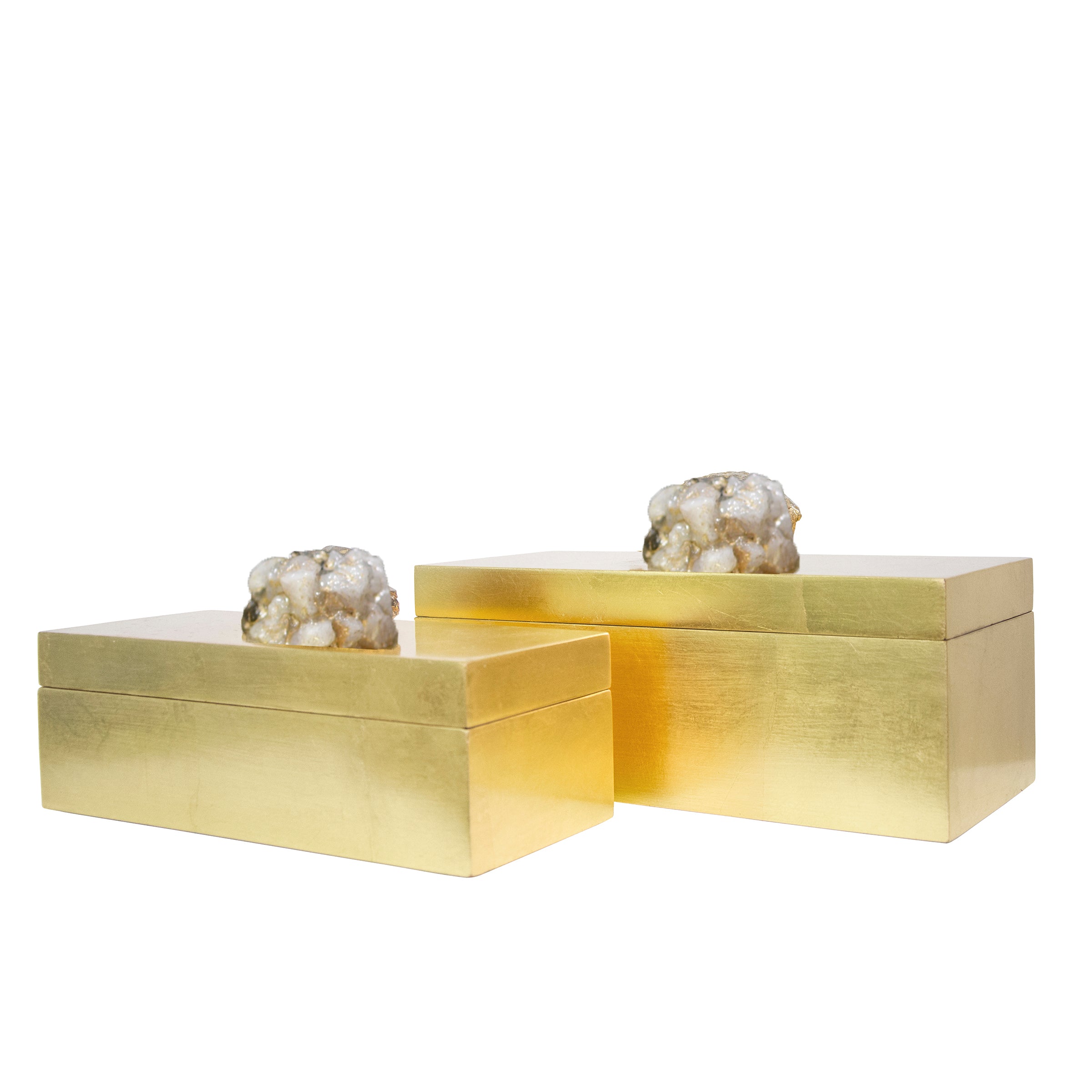 Astoria Quartz Boxes [Set of 2] - Couture Lamps