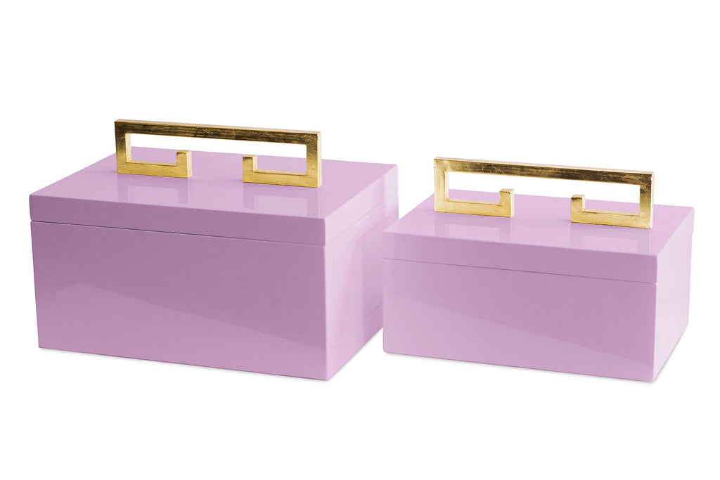 Avondale Boxes [Set of 2] Lilac and Gold - Couture Lamps