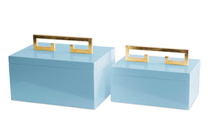 Avondale Boxes [Set of 2] Little Boy Blue - Couture Lamps