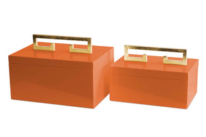 Avondale Boxes [Set of 2] Orange - Couture Lamps