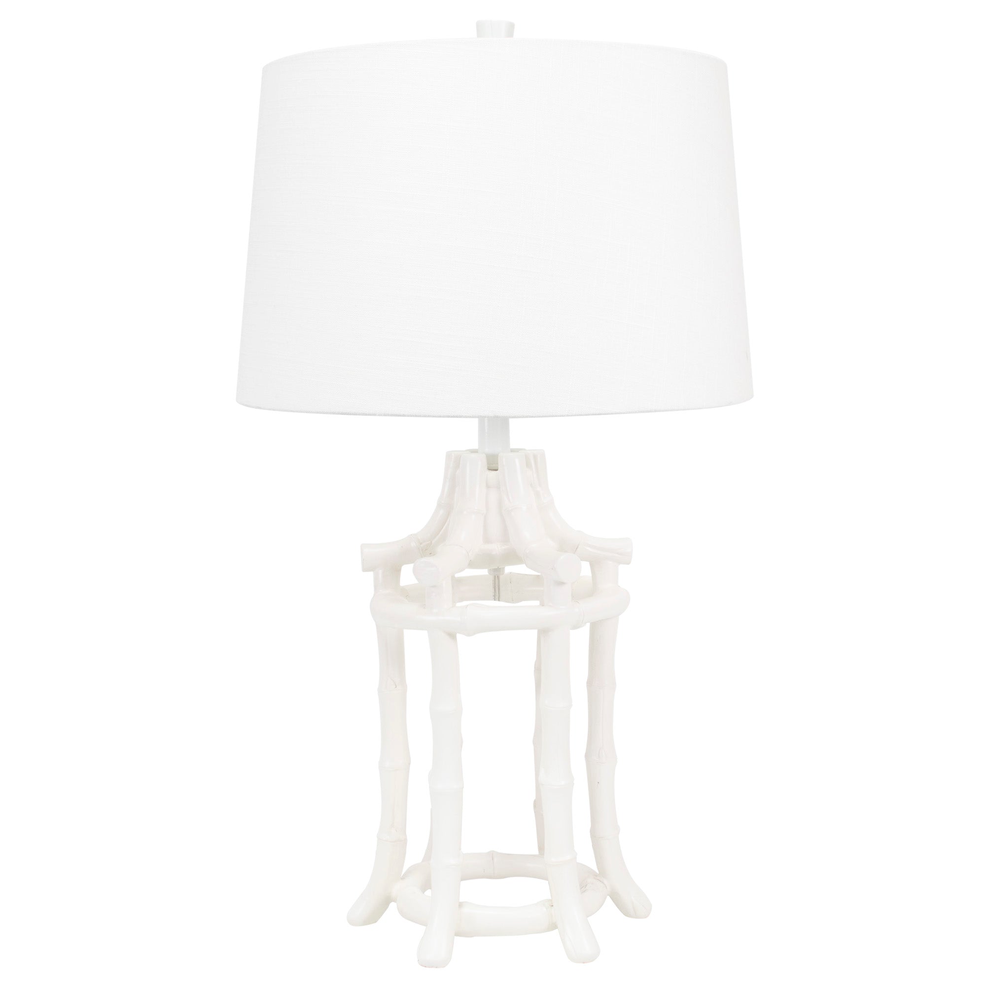 Bamboo Table Lamp, White (Couture X Society Society Signatures) - Couture Lamps