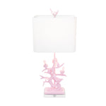 29"H Bird on Branch Table Lamp-Blushing Bride Pink - Couture Lamps