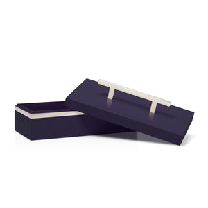 Blair Box - Navy with Silver (Single) - Couture Lamps
