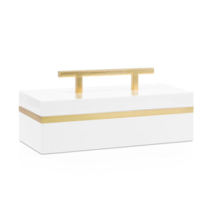 Blair Box - White and Gold (Single) - Couture Lamps