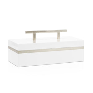 Blair Box - White and Silver (Single) - Couture Lamps