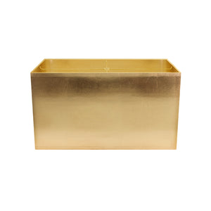 Rectangular Gold Foil Lamp Shade 20/12 x 20/12 x 12" - Couture Lamps