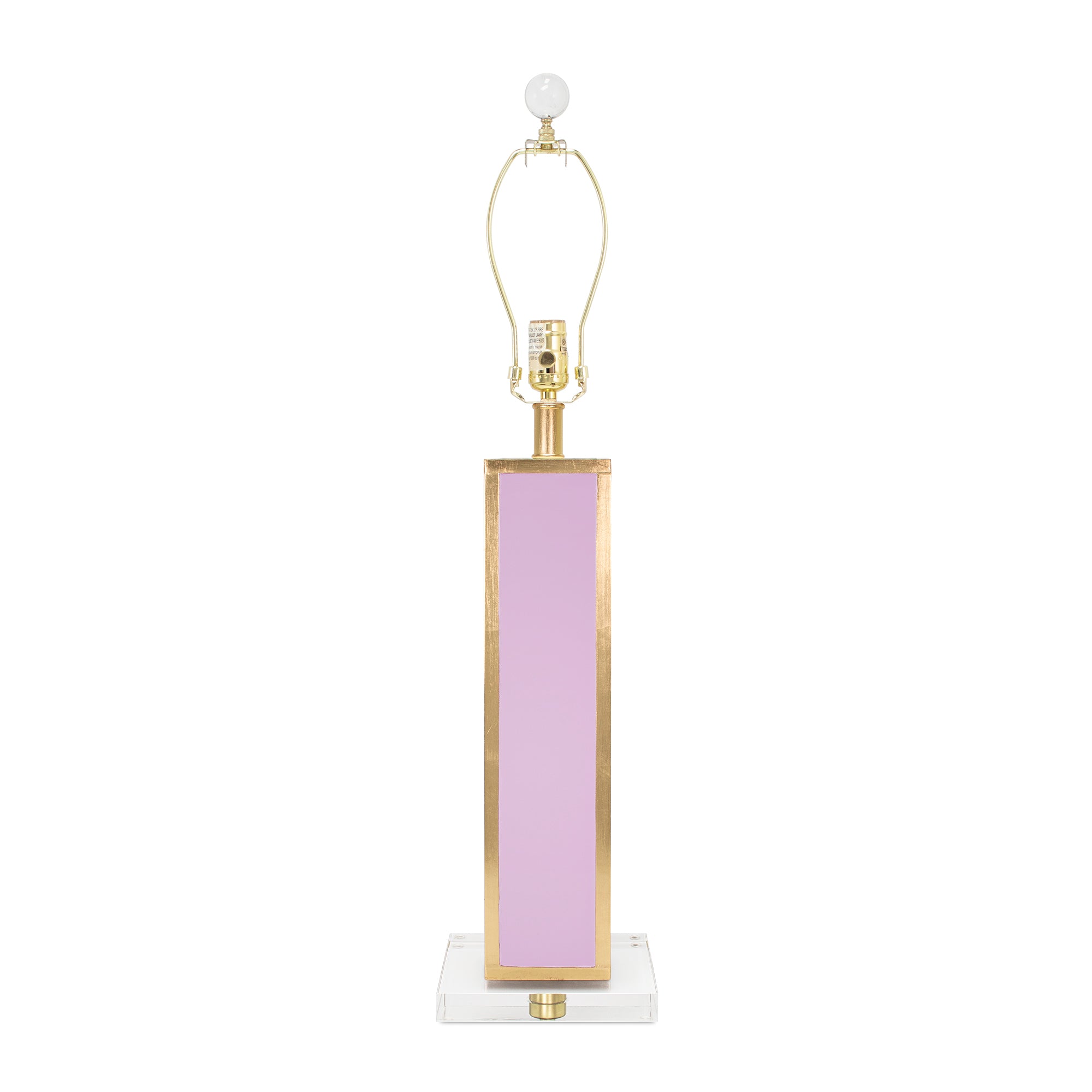 Blair Table Lamp Base, Lilac/Gold - Couture Lamps