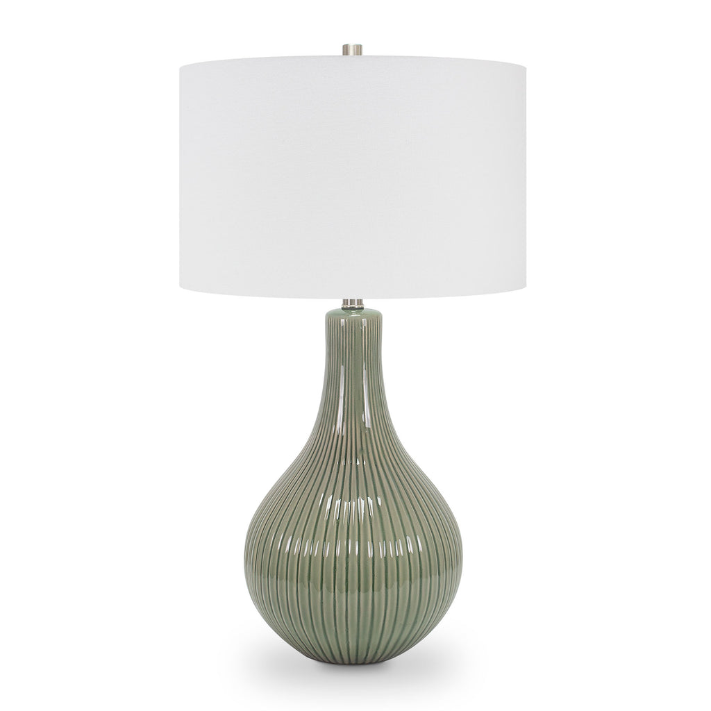 Celadon Liza Table Lamp- with 16x16x10 shade with diffuser - Couture Lamps