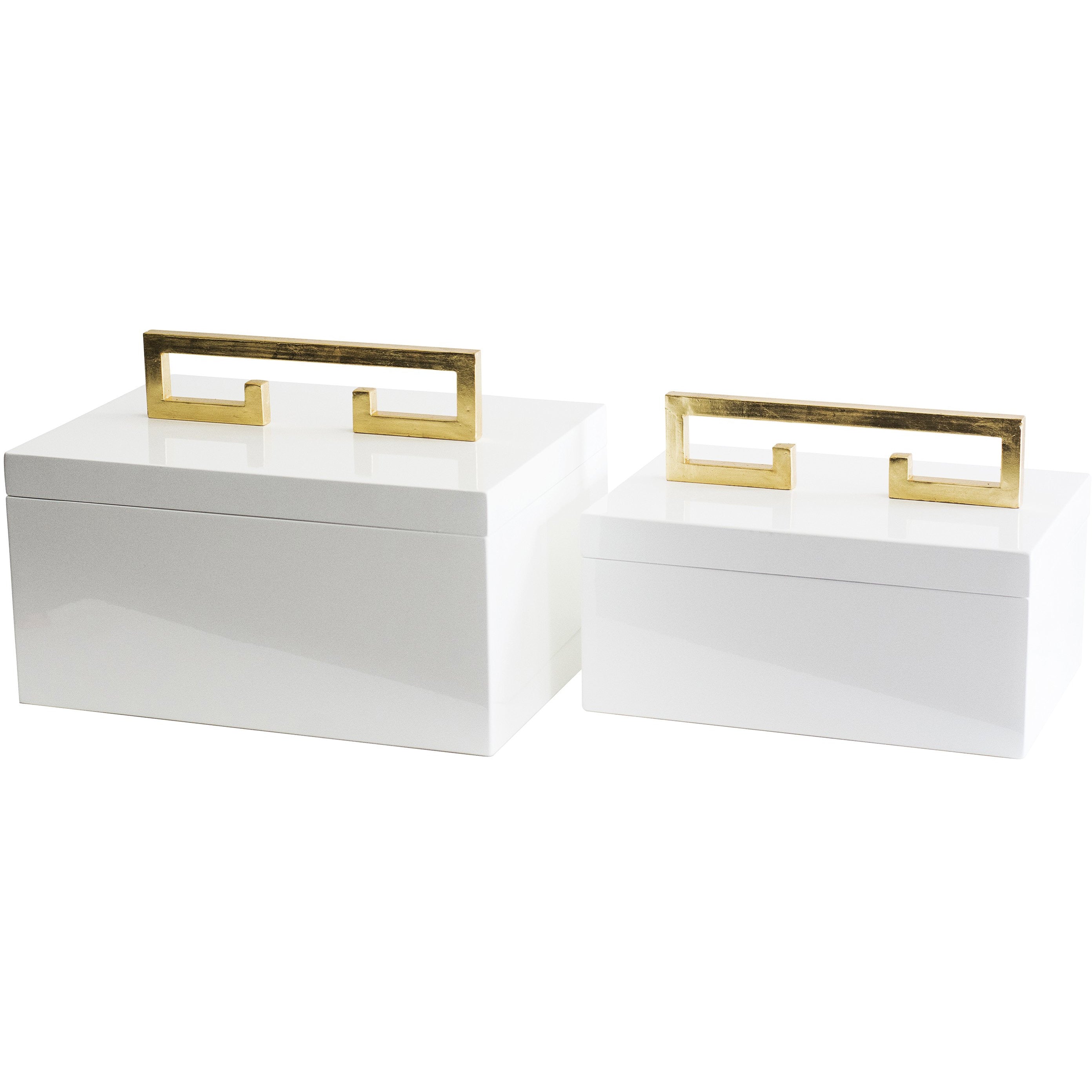 Avondale Boxes [Set of 2] White - Couture Lamps