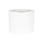 Round White Crisp Linen Shade 12" x 12" x 10" - Couture Lamps
