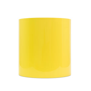 Canary Yellow Lacquer Shade with Silver Lining - Couture Lamps