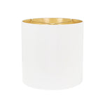 White Lacquer Shade with Gold Lining 13 x 13 x 13" - Couture Lamps