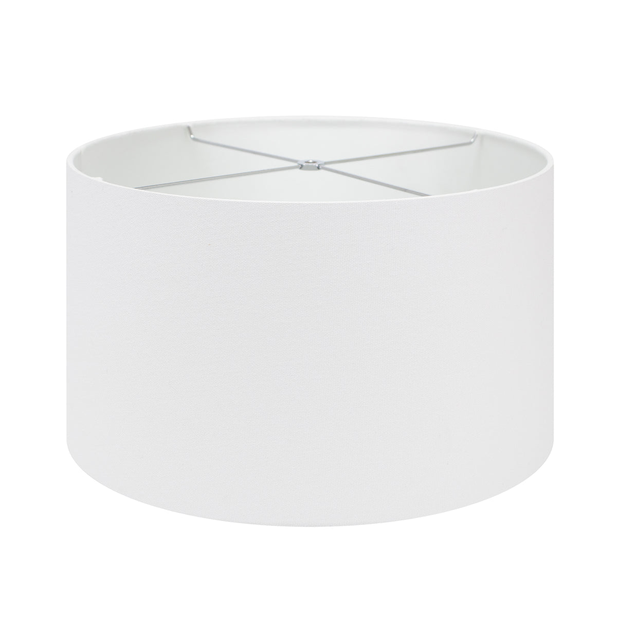 Round White Linen Drum Shade 14" x 14" x 10" | Couture Lamps