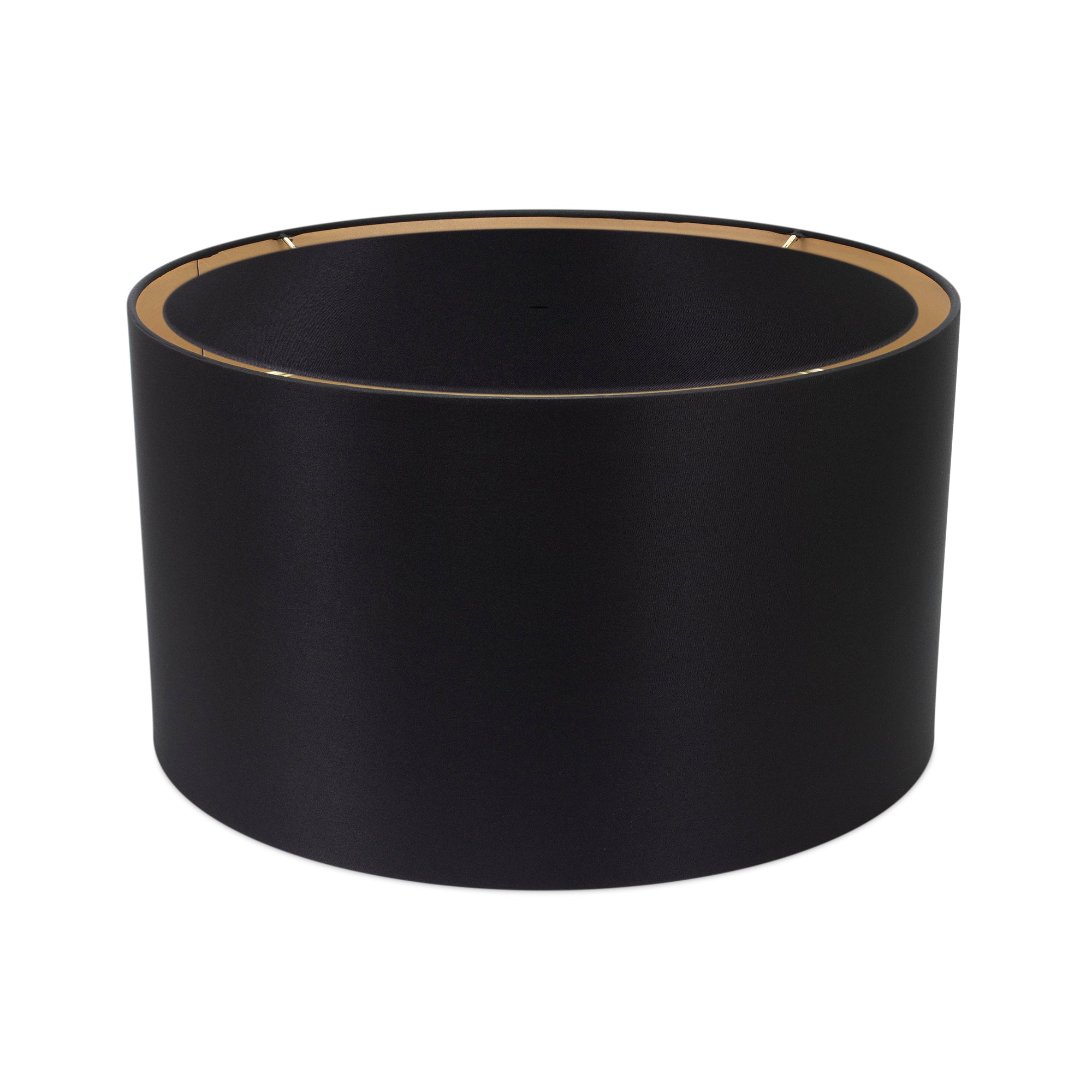 Round Black Linen Drum Shade 15" x 15" x 10" - Couture Lamps