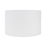 Round White Linen Drum Shade 17" x 17" x 11" - Couture Lamps